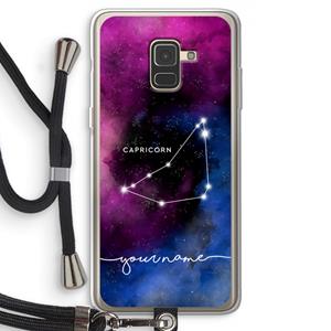 CaseCompany Sterrenbeeld - Donker: Samsung Galaxy A8 (2018) Transparant Hoesje met koord