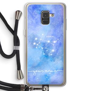 CaseCompany Sterrenbeeld - Licht: Samsung Galaxy A8 (2018) Transparant Hoesje met koord
