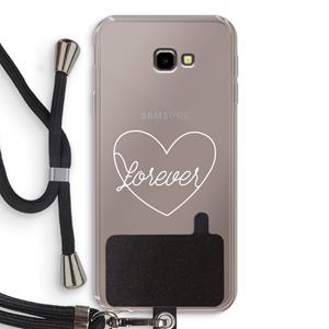 CaseCompany Forever heart pastel: Samsung Galaxy J4 Plus Transparant Hoesje met koord