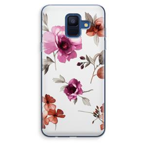 CaseCompany Geschilderde bloemen: Samsung Galaxy A6 (2018) Transparant Hoesje