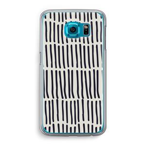 CaseCompany Moroccan stripes: Samsung Galaxy S6 Transparant Hoesje