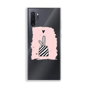 CaseCompany Zwart-wit cactus: Samsung Galaxy Note 10 Plus Transparant Hoesje