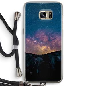 CaseCompany Travel to space: Samsung Galaxy S7 Edge Transparant Hoesje met koord
