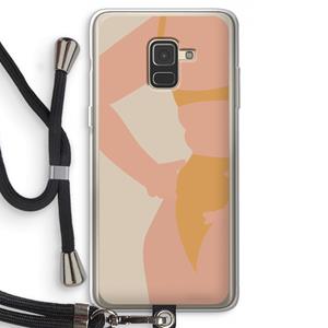 CaseCompany Bikini body: Samsung Galaxy A8 (2018) Transparant Hoesje met koord