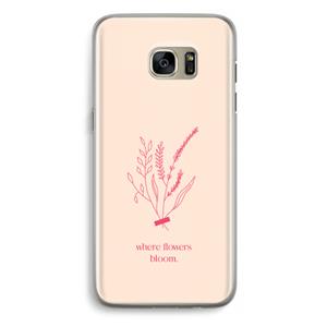 CaseCompany Where flowers bloom: Samsung Galaxy S7 Edge Transparant Hoesje