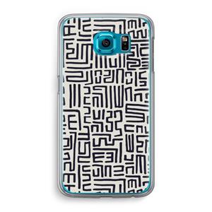 CaseCompany Moroccan Print: Samsung Galaxy S6 Transparant Hoesje
