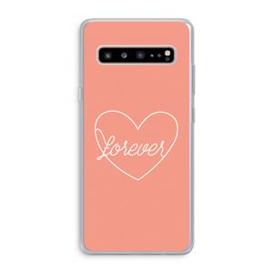 CaseCompany Forever heart: Samsung Galaxy S10 5G Transparant Hoesje