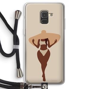 CaseCompany Let's get salty: Samsung Galaxy A8 (2018) Transparant Hoesje met koord
