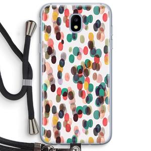 CaseCompany Tropical Dots: Samsung Galaxy J5 (2017) Transparant Hoesje met koord