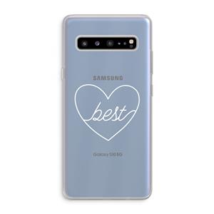 CaseCompany Best heart pastel: Samsung Galaxy S10 5G Transparant Hoesje