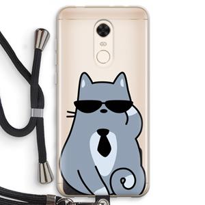CaseCompany Cool cat: Xiaomi Redmi 5 Transparant Hoesje met koord