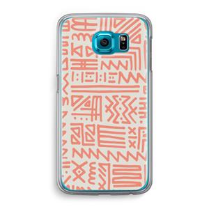 CaseCompany Marrakech Pink: Samsung Galaxy S6 Transparant Hoesje
