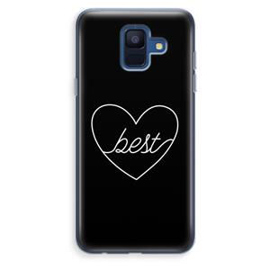 CaseCompany Best heart black: Samsung Galaxy A6 (2018) Transparant Hoesje