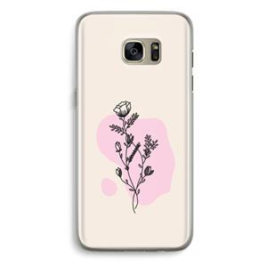 CaseCompany Roses are red: Samsung Galaxy S7 Edge Transparant Hoesje