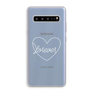 CaseCompany Forever heart pastel: Samsung Galaxy S10 5G Transparant Hoesje