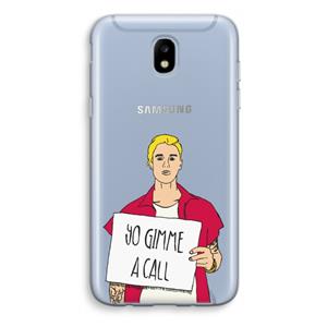 CaseCompany Gimme a call: Samsung Galaxy J5 (2017) Transparant Hoesje