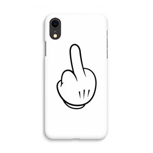 CaseCompany Middle finger white: iPhone XR Volledig Geprint Hoesje