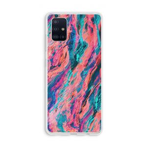 CaseCompany Electric Times: Galaxy A51 4G Transparant Hoesje