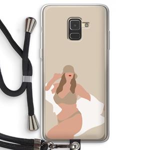 CaseCompany One of a kind: Samsung Galaxy A8 (2018) Transparant Hoesje met koord
