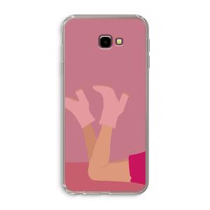 CaseCompany Pink boots: Samsung Galaxy J4 Plus Transparant Hoesje