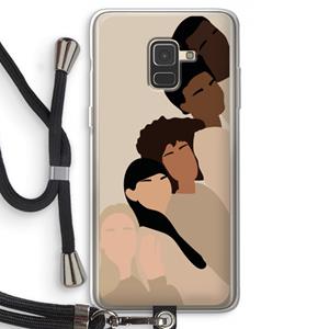 CaseCompany Sweet creatures: Samsung Galaxy A8 (2018) Transparant Hoesje met koord