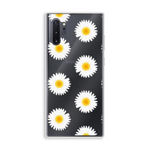 CaseCompany Margrietjes: Samsung Galaxy Note 10 Plus Transparant Hoesje