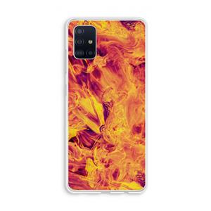 CaseCompany Eternal Fire: Galaxy A51 4G Transparant Hoesje
