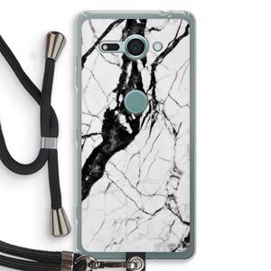 CaseCompany Witte marmer 2: Sony Xperia XZ2 Compact Transparant Hoesje met koord