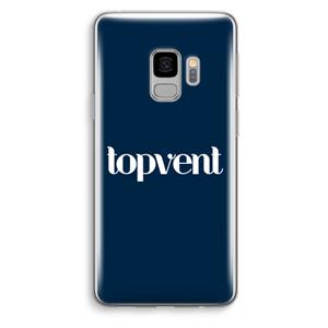 CaseCompany Topvent Navy: Samsung Galaxy S9 Transparant Hoesje
