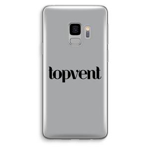CaseCompany Topvent Grijs Zwart: Samsung Galaxy S9 Transparant Hoesje