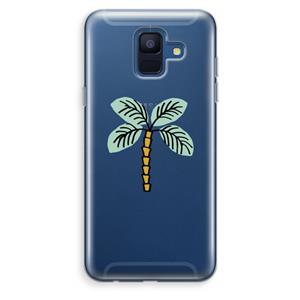 CaseCompany Palmboom: Samsung Galaxy A6 (2018) Transparant Hoesje