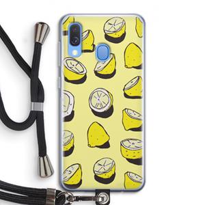 CaseCompany When Life Gives You Lemons...: Samsung Galaxy A40 Transparant Hoesje met koord