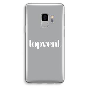CaseCompany Topvent Grijs Wit: Samsung Galaxy S9 Transparant Hoesje