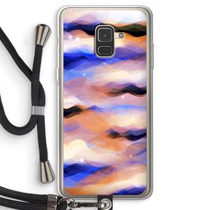 CaseCompany Donkere Wolken: Samsung Galaxy A8 (2018) Transparant Hoesje met koord