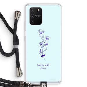 CaseCompany Bloom with grace: Samsung Galaxy S10 Lite Transparant Hoesje met koord