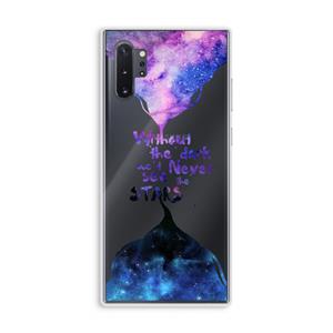 CaseCompany Stars quote: Samsung Galaxy Note 10 Plus Transparant Hoesje