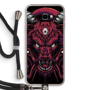 CaseCompany Hell Hound and Serpents: Samsung Galaxy J4 Plus Transparant Hoesje met koord