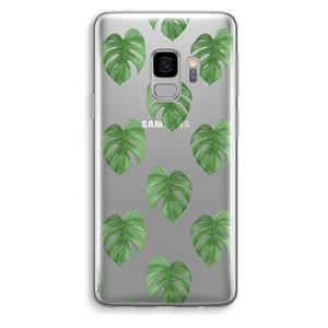 CaseCompany Monstera leaves: Samsung Galaxy S9 Transparant Hoesje
