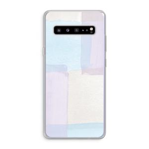 CaseCompany Square pastel: Samsung Galaxy S10 5G Transparant Hoesje