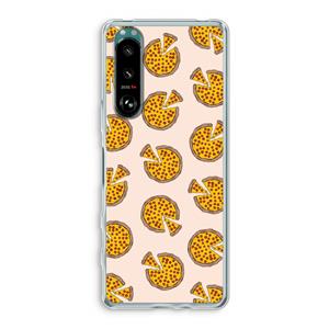 CaseCompany You Had Me At Pizza: Sony Xperia 5 III Transparant Hoesje