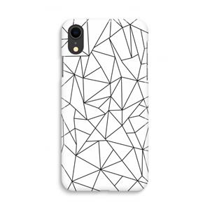 CaseCompany Geometrische lijnen zwart: iPhone XR Volledig Geprint Hoesje