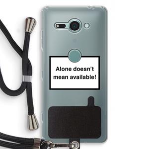 CaseCompany Alone: Sony Xperia XZ2 Compact Transparant Hoesje met koord
