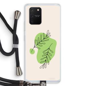 CaseCompany Beleaf in you: Samsung Galaxy S10 Lite Transparant Hoesje met koord