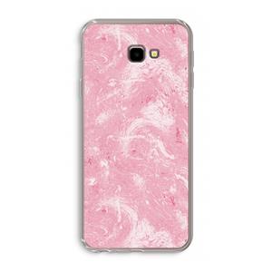 CaseCompany Abstract Painting Pink: Samsung Galaxy J4 Plus Transparant Hoesje