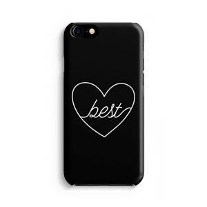 CaseCompany Best heart black: Volledig geprint iPhone SE 2020 Hoesje