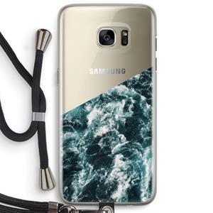 CaseCompany Zee golf: Samsung Galaxy S7 Edge Transparant Hoesje met koord