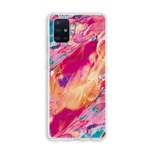 CaseCompany Pastel Echoes: Galaxy A51 4G Transparant Hoesje