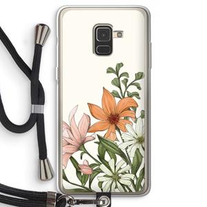 CaseCompany Floral bouquet: Samsung Galaxy A8 (2018) Transparant Hoesje met koord