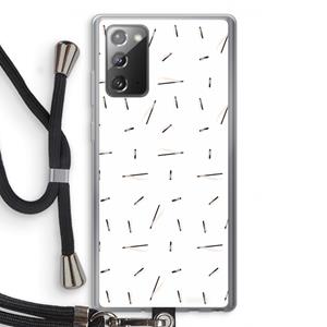 CaseCompany Hipster stripes: Samsung Galaxy Note 20 / Note 20 5G Transparant Hoesje met koord