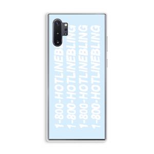 CaseCompany Hotline bling blue: Samsung Galaxy Note 10 Plus Transparant Hoesje
